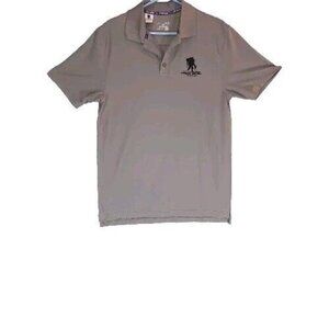 Under Armour Shirt Mens Size Medium Grey Polo Wounded Warrior Project Heatgear